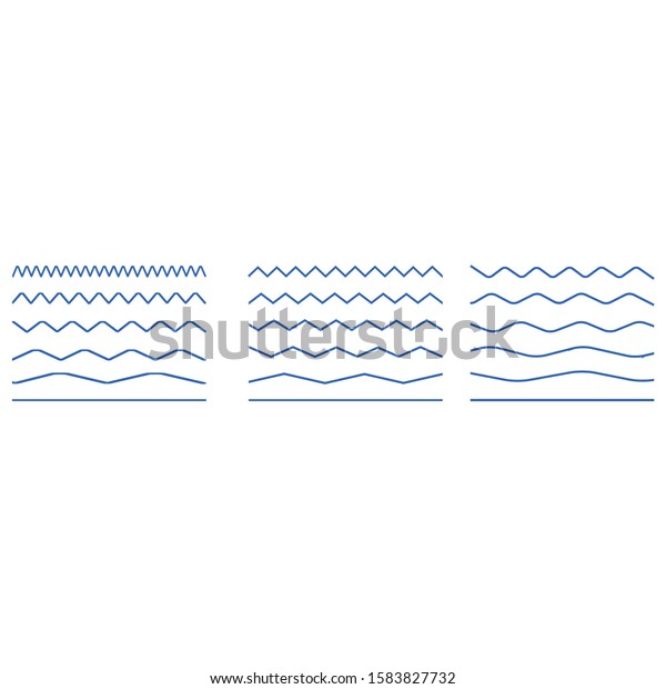 Wave line and wavy zigzag pattern lines.\
Squiggly horizontal curvy\
squiggles.