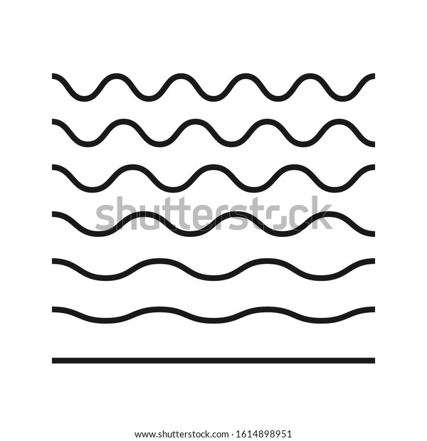 Wave line and\
wavy zigzag pattern lines. Vector black underlines, smooth end\
squiggly horizontal curvy\
squiggles