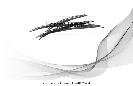 wave line white and black with text