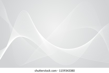 Wave line wireframe grey white abstract background