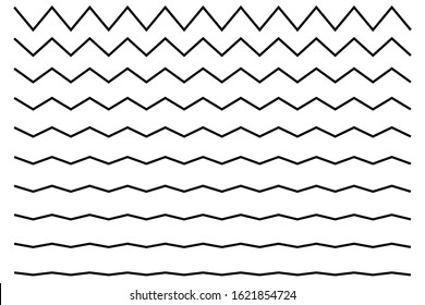 Wave line zigzag vector pattern