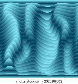 Wave linear texture. A color, abstract relief background with optical illusion of distortion. Vector illustration