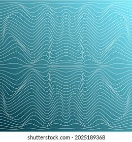 Wave linear texture. A color, abstract relief background with optical illusion of distortion. Vector illustration