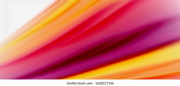 Wave lines abstract background, smooth silk design with rainbow style colors. Liquid fluid color waves. Vector Illustration For Wallpaper, Banner, Background, Card, Book, Illustration, landing page