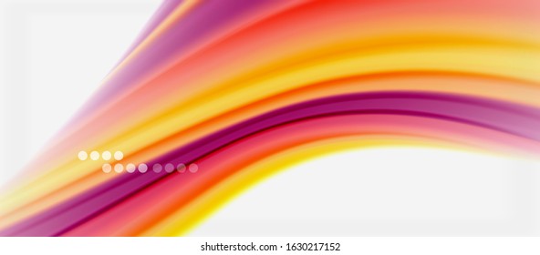 Wave lines abstract background, smooth silk design with rainbow style colors. Liquid fluid color waves. Vector Illustration For Wallpaper, Banner, Background, Card, Book, Illustration, landing page