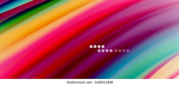 Wave lines abstract background, smooth silk design with rainbow style colors. Liquid fluid color waves. Vector Illustration For Wallpaper, Banner, Background, Card, Book, Illustration, landing page