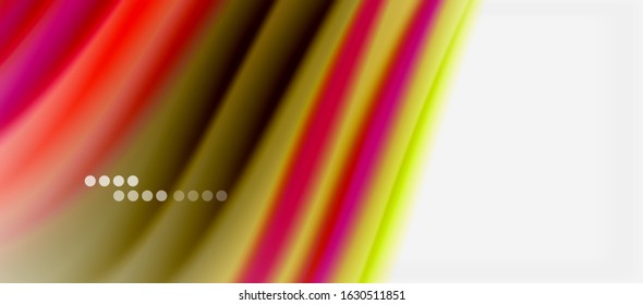 Wave lines abstract background, smooth silk design with rainbow style colors. Liquid fluid color waves. Vector Illustration For Wallpaper, Banner, Background, Card, Book, Illustration, landing page