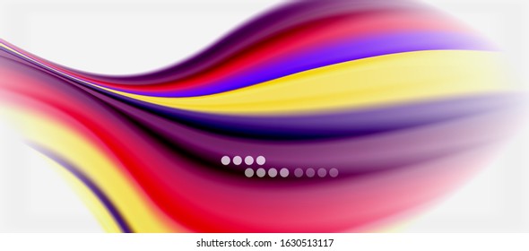 Wave lines abstract background, smooth silk design with rainbow style colors. Liquid fluid color waves. Vector Illustration For Wallpaper, Banner, Background, Card, Book, Illustration, landing page