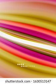 Líneas de onda fondo abstracto, diseño de seda lisa con colores de estilo arcoiris. Olas de color líquido. Ilustración vectorial para fondo de escritorio, pancarta, fondo, tarjeta, libro, ilustración, página de inicio