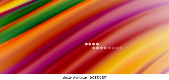 Wave lines abstract background, smooth silk design with rainbow style colors. Liquid fluid color waves. Vector Illustration For Wallpaper, Banner, Background, Card, Book, Illustration, landing page
