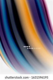 Wave lines abstract background, smooth silk design with rainbow style colors. Liquid fluid color waves. Vector Illustration For Wallpaper, Banner, Background, Card, Book, Illustration, landing page
