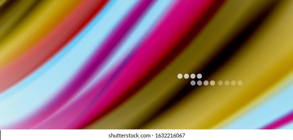 Líneas de onda fondo abstracto, diseño de seda lisa con colores de estilo arcoiris. Olas de color líquido. Ilustración vectorial para fondo de escritorio, pancarta, fondo, tarjeta, libro, ilustración, página de inicio