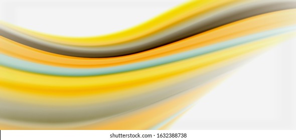Wave lines abstract background, smooth silk design with rainbow style colors. Liquid fluid color waves. Vector Illustration For Wallpaper, Banner, Background, Card, Book, Illustration, landing page