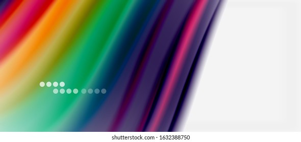 Líneas de onda fondo abstracto, diseño de seda lisa con colores de estilo arcoiris. Olas de color líquido. Ilustración vectorial para fondo de escritorio, pancarta, fondo, tarjeta, libro, ilustración, página de inicio
