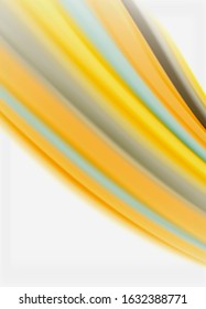 Wave lines abstract background, smooth silk design with rainbow style colors. Liquid fluid color waves. Vector Illustration For Wallpaper, Banner, Background, Card, Book, Illustration, landing page