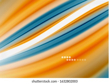 Wave lines abstract background, smooth silk design with rainbow style colors. Liquid fluid color waves. Vector Illustration For Wallpaper, Banner, Background, Card, Book, Illustration, landing page