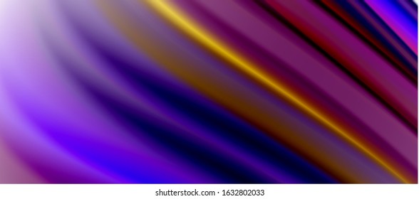 Wave lines abstract background, smooth silk design with rainbow style colors. Liquid fluid color waves. Vector Illustration For Wallpaper, Banner, Background, Card, Book, Illustration, landing page