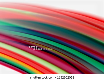 Wave lines abstract background, smooth silk design with rainbow style colors. Liquid fluid color waves. Vector Illustration For Wallpaper, Banner, Background, Card, Book, Illustration, landing page