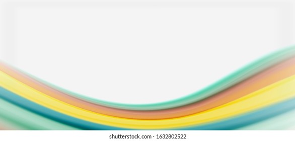 Wave lines abstract background, smooth silk design with rainbow style colors. Liquid fluid color waves. Vector Illustration For Wallpaper, Banner, Background, Card, Book, Illustration, landing page