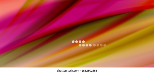 Wave lines abstract background, smooth silk design with rainbow style colors. Liquid fluid color waves. Vector Illustration For Wallpaper, Banner, Background, Card, Book, Illustration, landing page