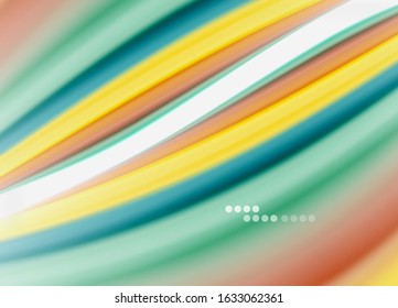Wave lines abstract background, smooth silk design with rainbow style colors. Liquid fluid color waves. Vector Illustration For Wallpaper, Banner, Background, Card, Book, Illustration, landing page