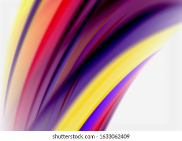 Wave lines abstract background, smooth silk design with rainbow style colors. Liquid fluid color waves. Vector Illustration For Wallpaper, Banner, Background, Card, Book, Illustration, landing page