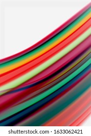 Wave lines abstract background, smooth silk design with rainbow style colors. Liquid fluid color waves. Vector Illustration For Wallpaper, Banner, Background, Card, Book, Illustration, landing page