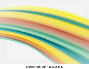 Líneas de onda fondo abstracto, diseño de seda lisa con colores de estilo arcoiris. Olas de color líquido. Ilustración vectorial para fondo de escritorio, pancarta, fondo, tarjeta, libro, ilustración, página de inicio