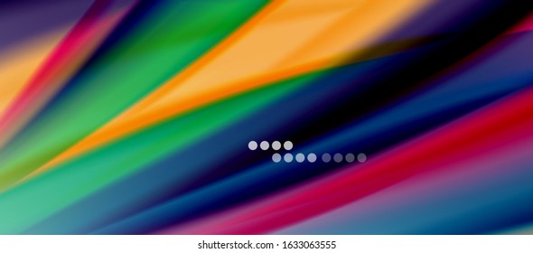 Wave lines abstract background, smooth silk design with rainbow style colors. Liquid fluid color waves. Vector Illustration For Wallpaper, Banner, Background, Card, Book, Illustration, landing page