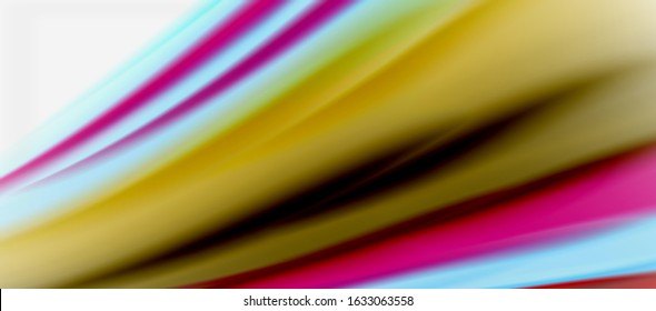 Líneas de onda fondo abstracto, diseño de seda lisa con colores de estilo arcoiris. Olas de color líquido. Ilustración vectorial para fondo de escritorio, pancarta, fondo, tarjeta, libro, ilustración, página de inicio