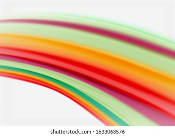 Líneas de onda fondo abstracto, diseño de seda lisa con colores de estilo arcoiris. Olas de color líquido. Ilustración vectorial para fondo de escritorio, pancarta, fondo, tarjeta, libro, ilustración, página de inicio