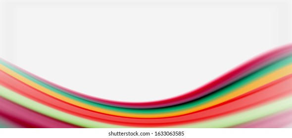 Líneas de onda fondo abstracto, diseño de seda lisa con colores de estilo arcoiris. Olas de color líquido. Ilustración vectorial para fondo de escritorio, pancarta, fondo, tarjeta, libro, ilustración, página de inicio