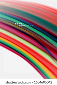 Líneas de onda fondo abstracto, diseño de seda lisa con colores de estilo arcoiris. Olas de color líquido. Ilustración vectorial para fondo de escritorio, pancarta, fondo, tarjeta, libro, ilustración, página de inicio