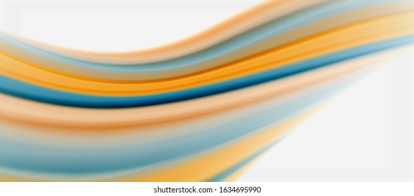Wave lines abstract background, smooth silk design with rainbow style colors. Liquid fluid color waves. Vector Illustration For Wallpaper, Banner, Background, Card, Book, Illustration, landing page