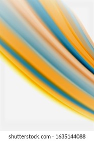 Wave lines abstract background, smooth silk design with rainbow style colors. Liquid fluid color waves. Vector Illustration For Wallpaper, Banner, Background, Card, Book, Illustration, landing page