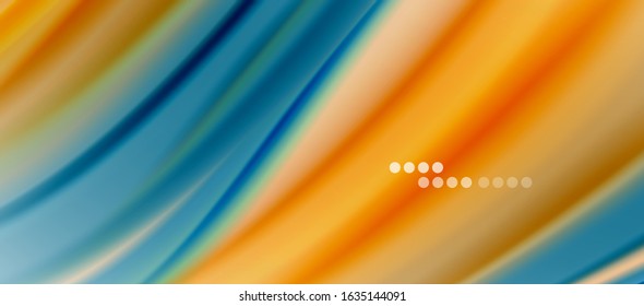 Wave lines abstract background, smooth silk design with rainbow style colors. Liquid fluid color waves. Vector Illustration For Wallpaper, Banner, Background, Card, Book, Illustration, landing page