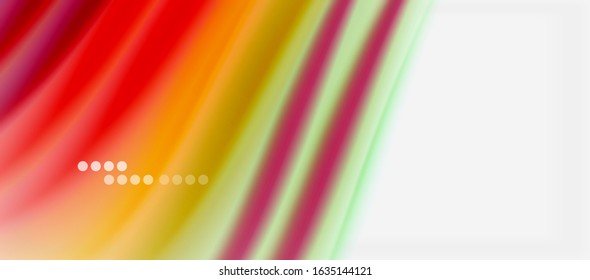 Wave lines abstract background, smooth silk design with rainbow style colors. Liquid fluid color waves. Vector Illustration For Wallpaper, Banner, Background, Card, Book, Illustration, landing page