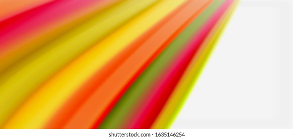 Líneas de onda fondo abstracto, diseño de seda lisa con colores de estilo arcoiris. Olas de color líquido. Ilustración vectorial para fondo de escritorio, pancarta, fondo, tarjeta, libro, ilustración, página de inicio