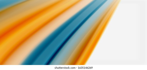 Líneas de onda fondo abstracto, diseño de seda lisa con colores de estilo arcoiris. Olas de color líquido. Ilustración vectorial para fondo de escritorio, pancarta, fondo, tarjeta, libro, ilustración, página de inicio