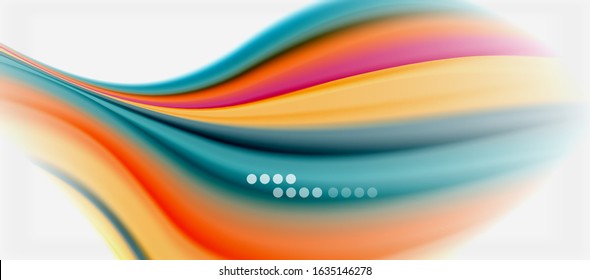 Líneas de onda fondo abstracto, diseño de seda lisa con colores de estilo arcoiris. Olas de color líquido. Ilustración vectorial para fondo de escritorio, pancarta, fondo, tarjeta, libro, ilustración, página de inicio
