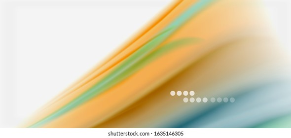 Wave lines abstract background, smooth silk design with rainbow style colors. Liquid fluid color waves. Vector Illustration For Wallpaper, Banner, Background, Card, Book, Illustration, landing page