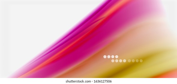 Wave lines abstract background, smooth silk design with rainbow style colors. Liquid fluid color waves. Vector Illustration For Wallpaper, Banner, Background, Card, Book, Illustration, landing page