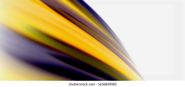 Wave lines abstract background, smooth silk design with rainbow style colors. Liquid fluid color waves. Vector Illustration For Wallpaper, Banner, Background, Card, Book, Illustration, landing page