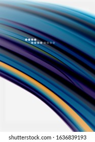 Wave lines abstract background, smooth silk design with rainbow style colors. Liquid fluid color waves. Vector Illustration For Wallpaper, Banner, Background, Card, Book, Illustration, landing page