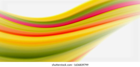 Wave lines abstract background, smooth silk design with rainbow style colors. Liquid fluid color waves. Vector Illustration For Wallpaper, Banner, Background, Card, Book, Illustration, landing page