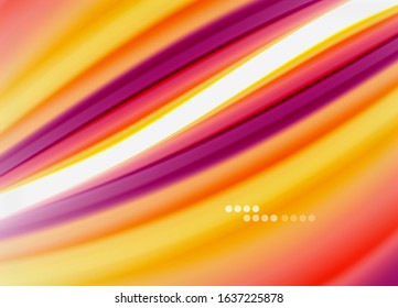 Líneas de onda fondo abstracto, diseño de seda lisa con colores de estilo arcoiris. Olas de color líquido. Ilustración vectorial para fondo de escritorio, pancarta, fondo, tarjeta, libro, ilustración, página de inicio