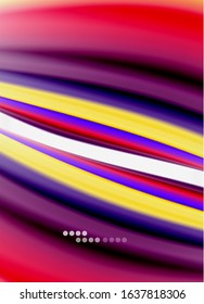Líneas de onda fondo abstracto, diseño de seda lisa con colores de estilo arcoiris. Olas de color líquido. Ilustración vectorial para fondo de escritorio, pancarta, fondo, tarjeta, libro, ilustración, página de inicio