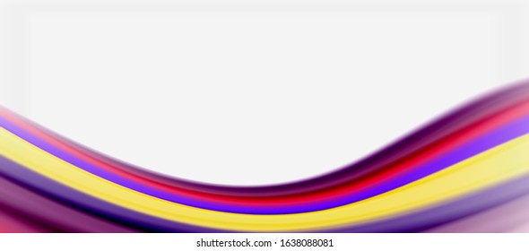 Wave lines abstract background, smooth silk design with rainbow style colors. Liquid fluid color waves. Vector Illustration For Wallpaper, Banner, Background, Card, Book, Illustration, landing page