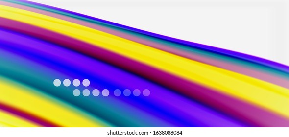 Wave Linien abstrakter Hintergrund, glattes Seidendesign mit Regenbogenfarben. Flüssigkeitsfarbwellen. Vektorgrafik für Bildschirmhintergründe, Banner, Hintergrund, Karte, Buch, Illustration, Landing-Page