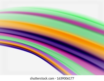 Líneas de onda fondo abstracto, diseño de seda lisa con colores de estilo arcoiris. Olas de color líquido. Ilustración vectorial para fondo de escritorio, pancarta, fondo, tarjeta, libro, ilustración, página de inicio